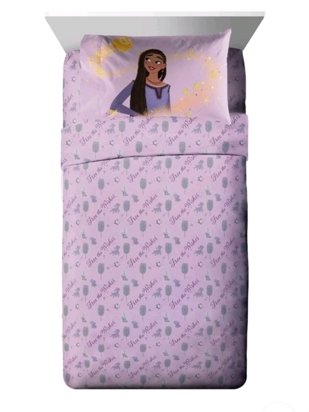 Disney Wish 3-piece Twin Shroud Set for Kids, Microfibre, Purple